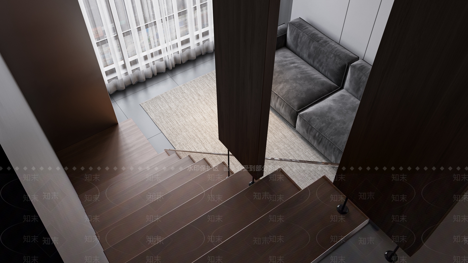 现代暗黑系公寓3D模型下载【ID:1135901297】