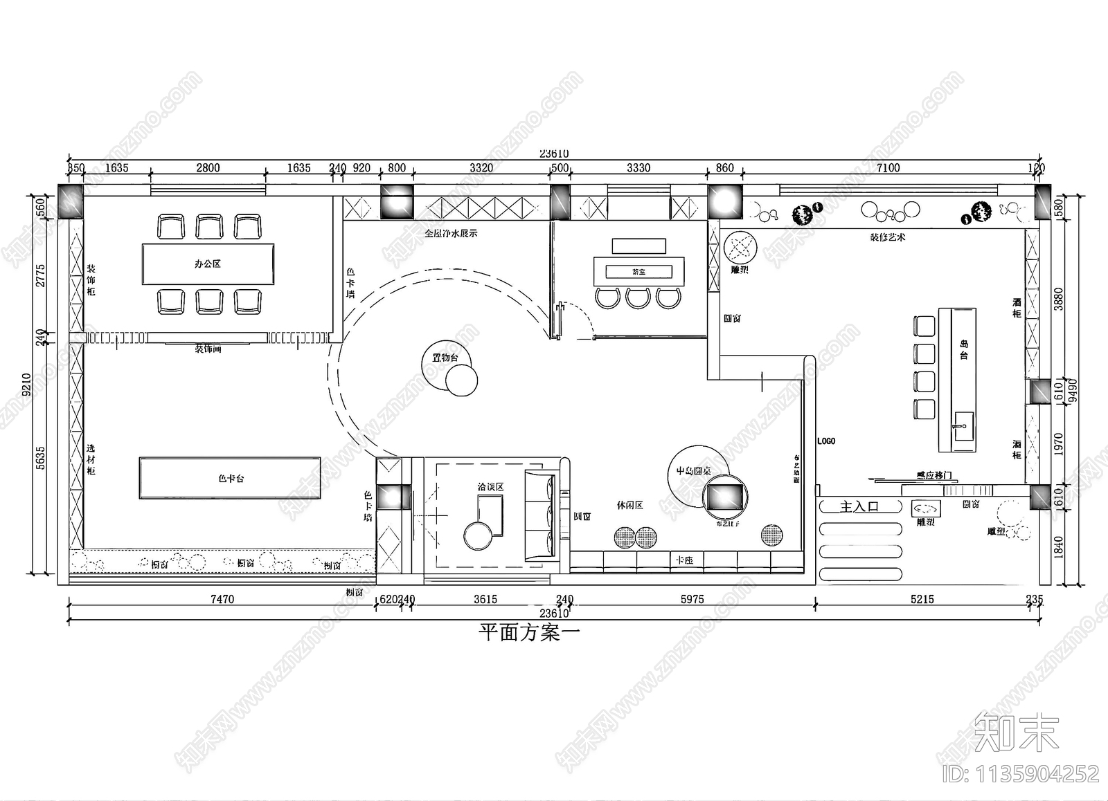 工作室cad施工图下载【ID:1135904252】