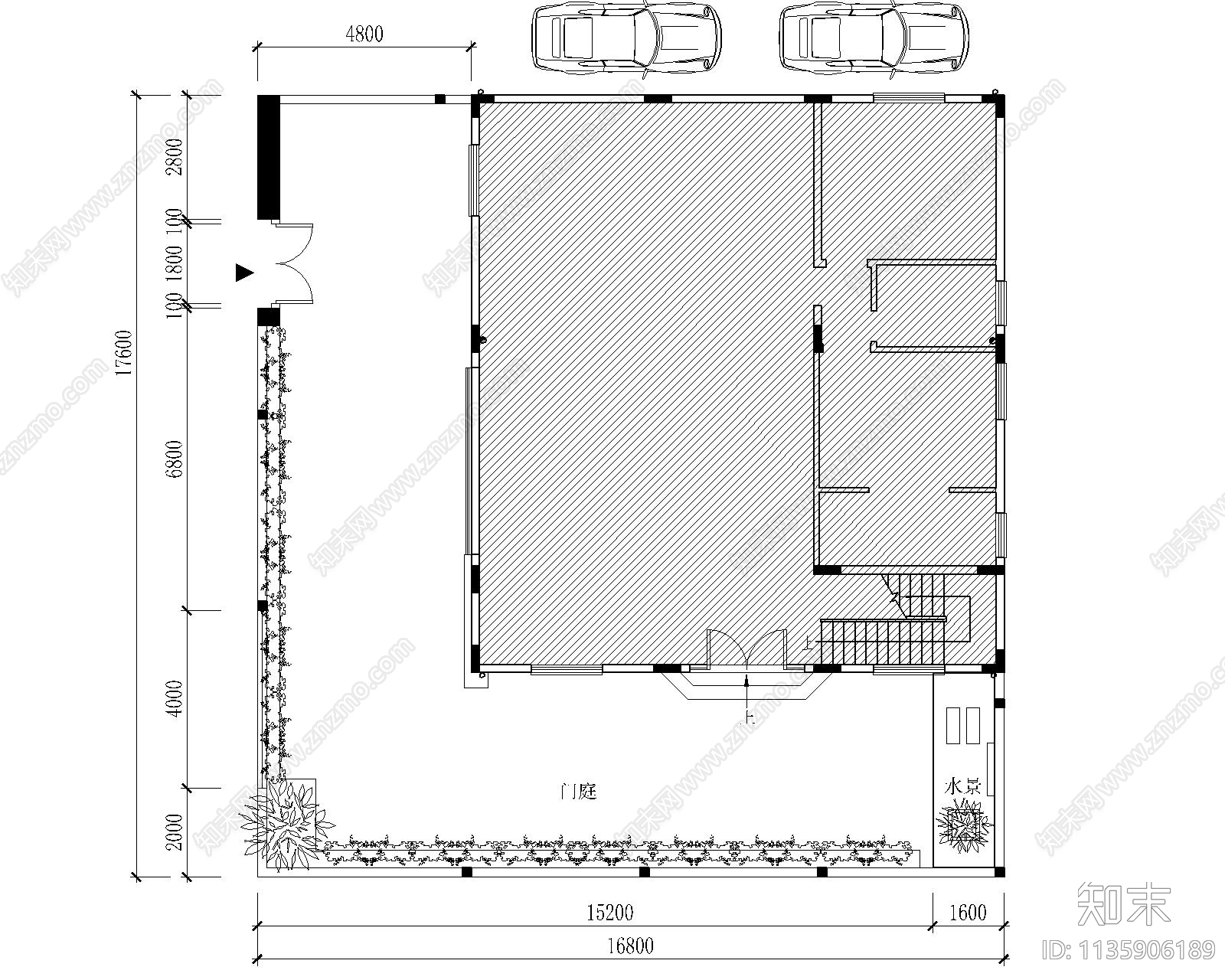 农村别墅建筑效果图cad施工图下载【ID:1135906189】