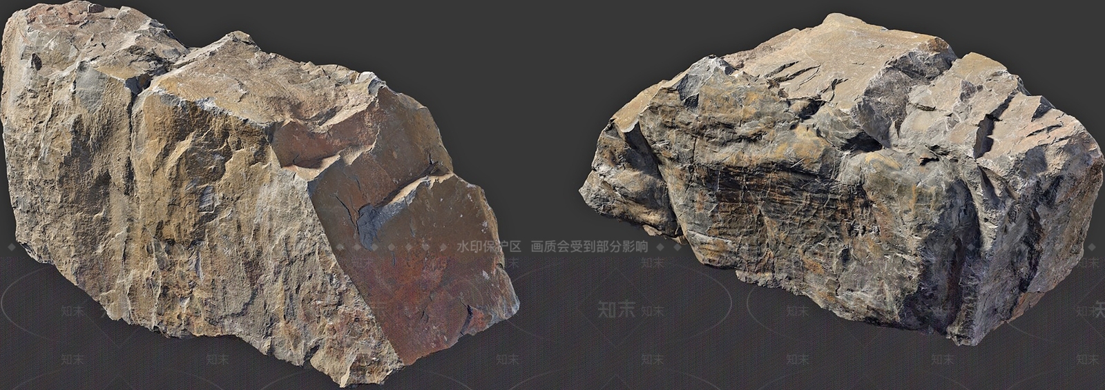 现代石头3D模型下载【ID:1135919107】