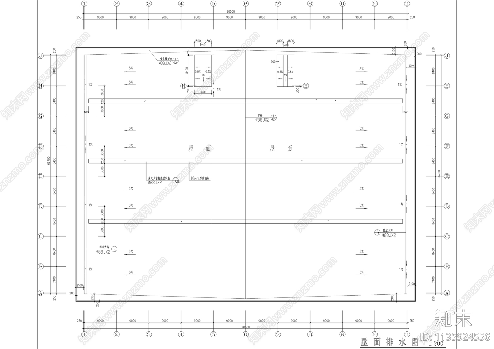 二层4S店汽车展厅建筑施工图下载【ID:1135924556】