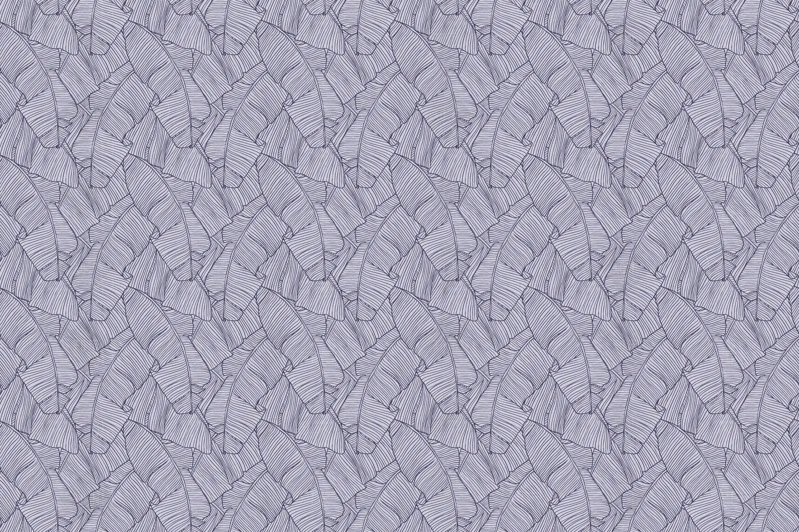 蓝紫色芭蕉叶印花壁纸贴图下载【ID:1135940023】