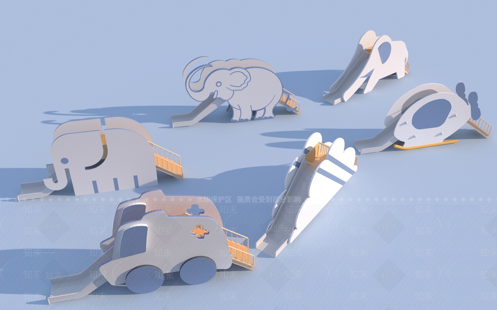 儿童器材3D模型下载【ID:1175934603】