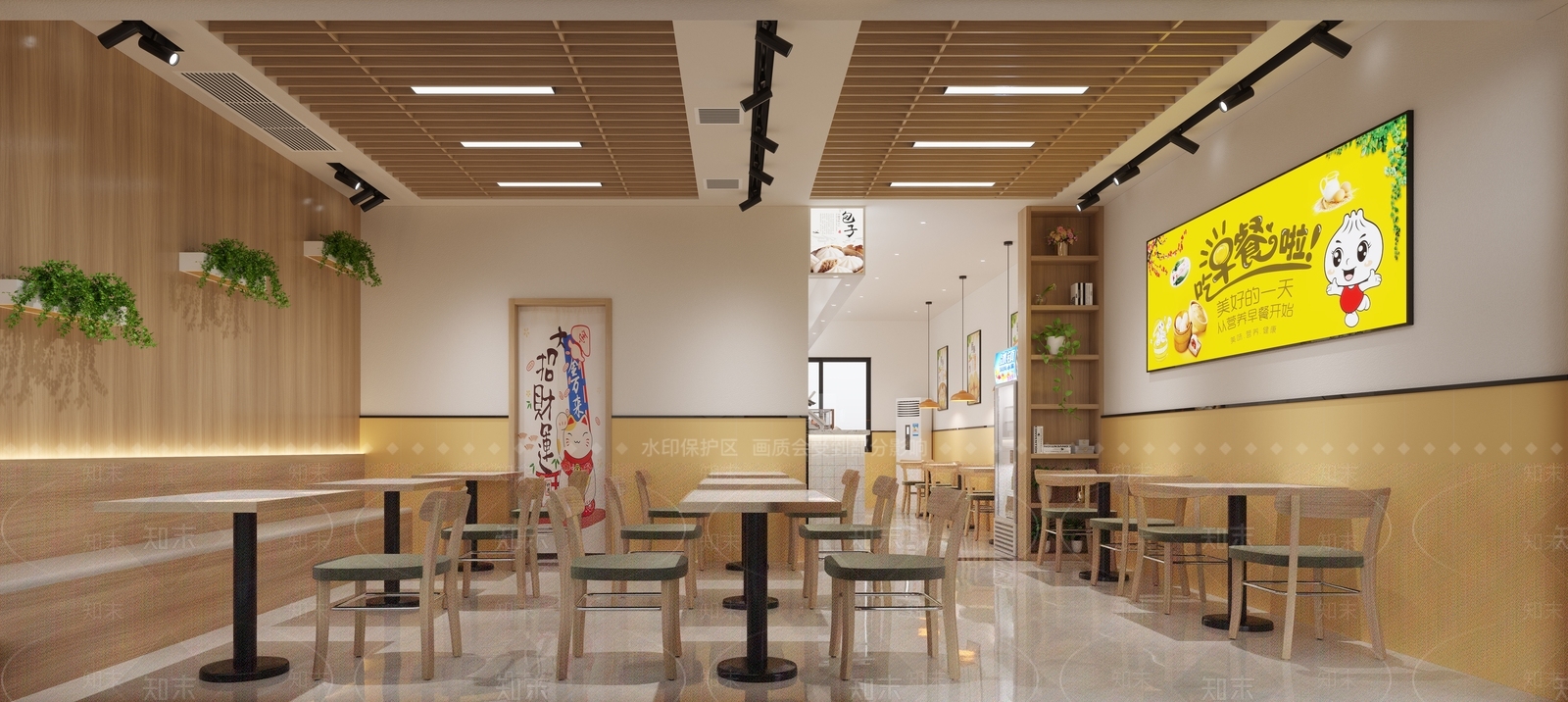 现代早餐店3D模型下载【ID:1135943519】