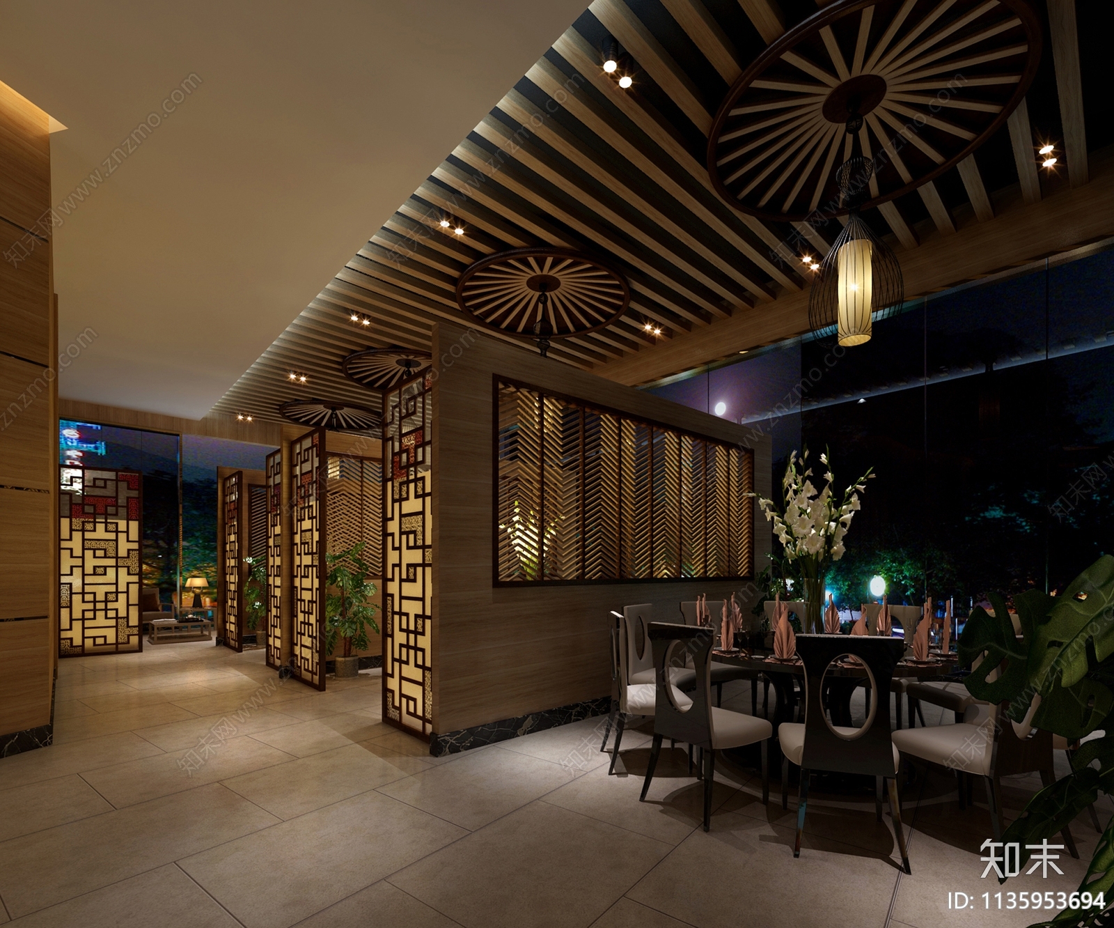 酒店室内装修cad施工图下载【ID:1135953694】