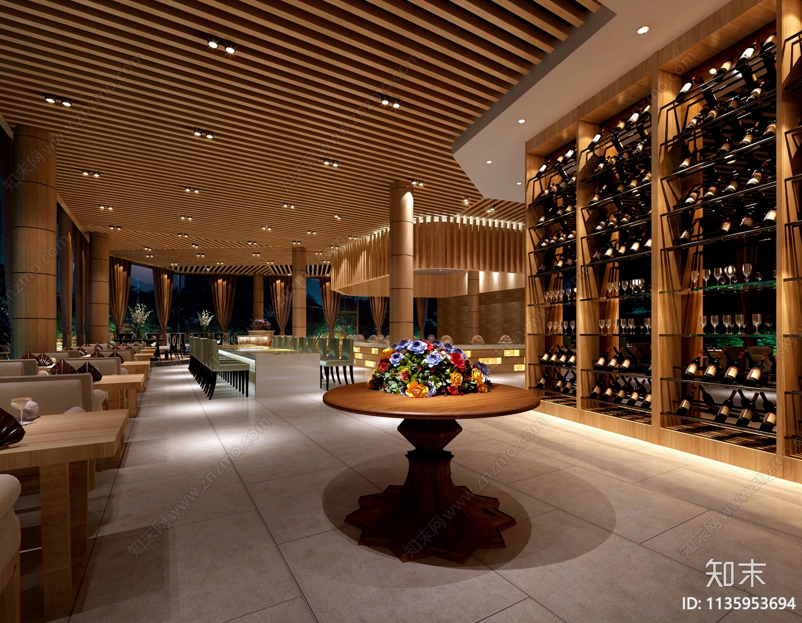 酒店室内装修cad施工图下载【ID:1135953694】