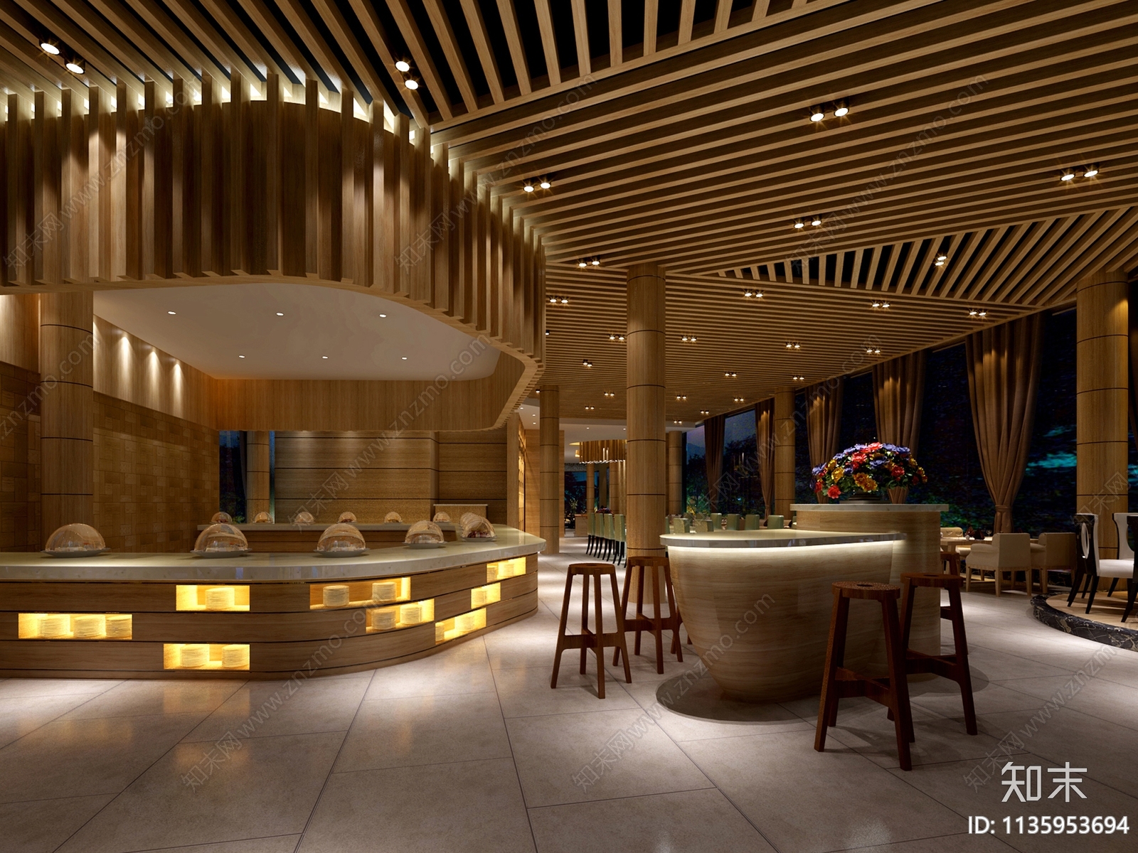 酒店室内装修cad施工图下载【ID:1135953694】