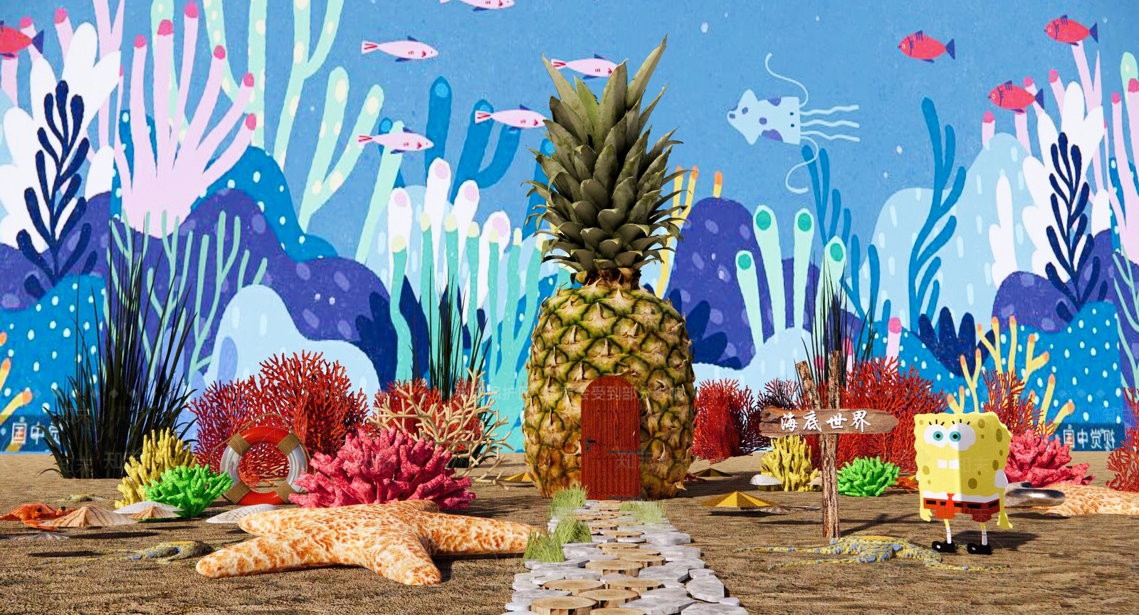 现代海底世界儿童景观小品SU模型下载【ID:1135955980】