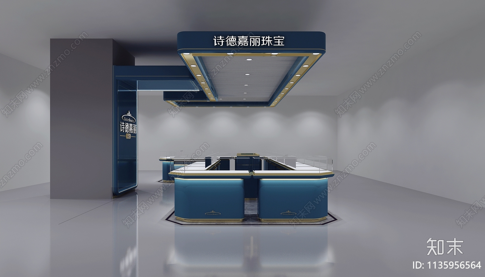 现代珠宝店3D模型下载【ID:1135956564】