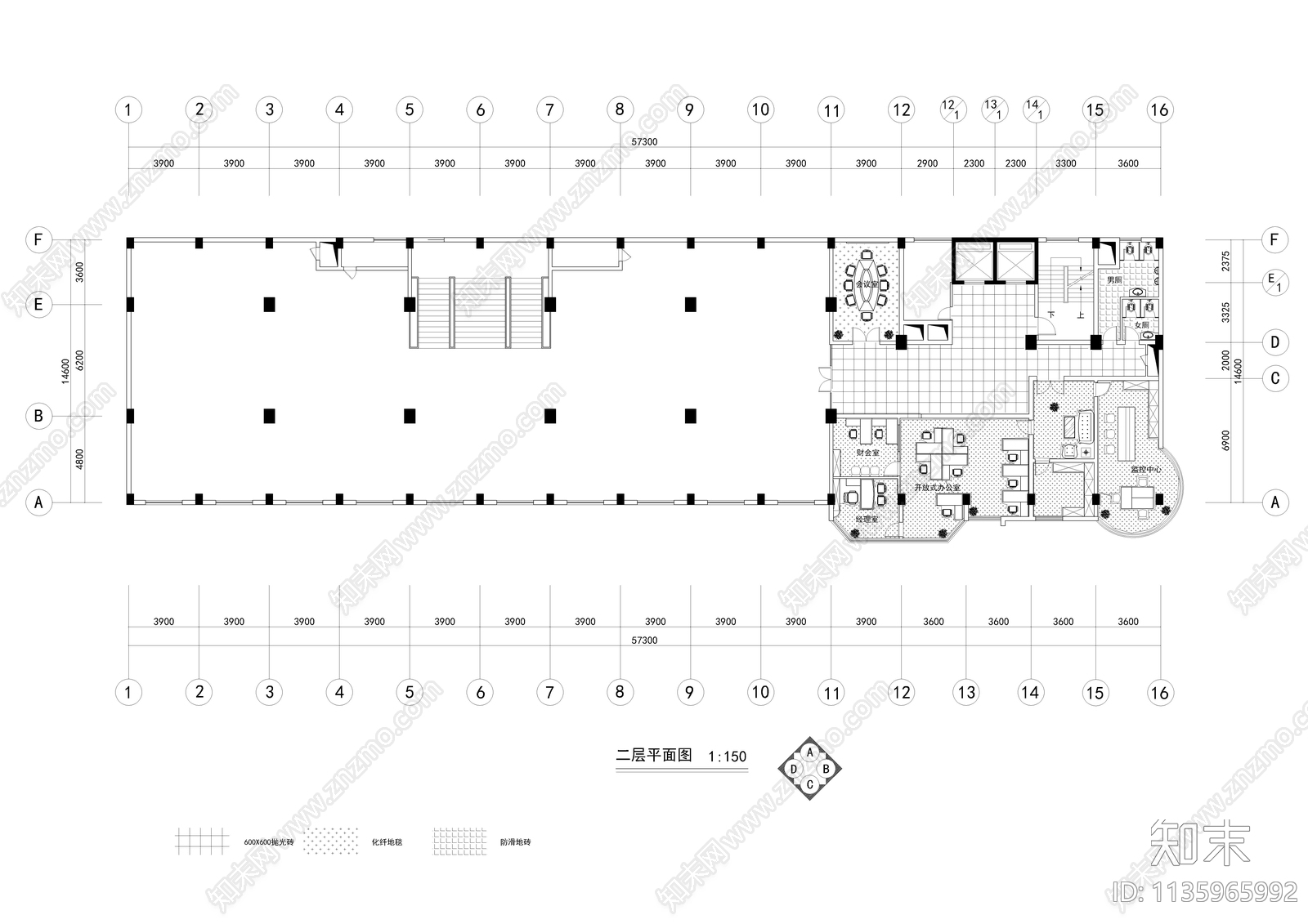 某宾馆装饰cad施工图下载【ID:1135965992】