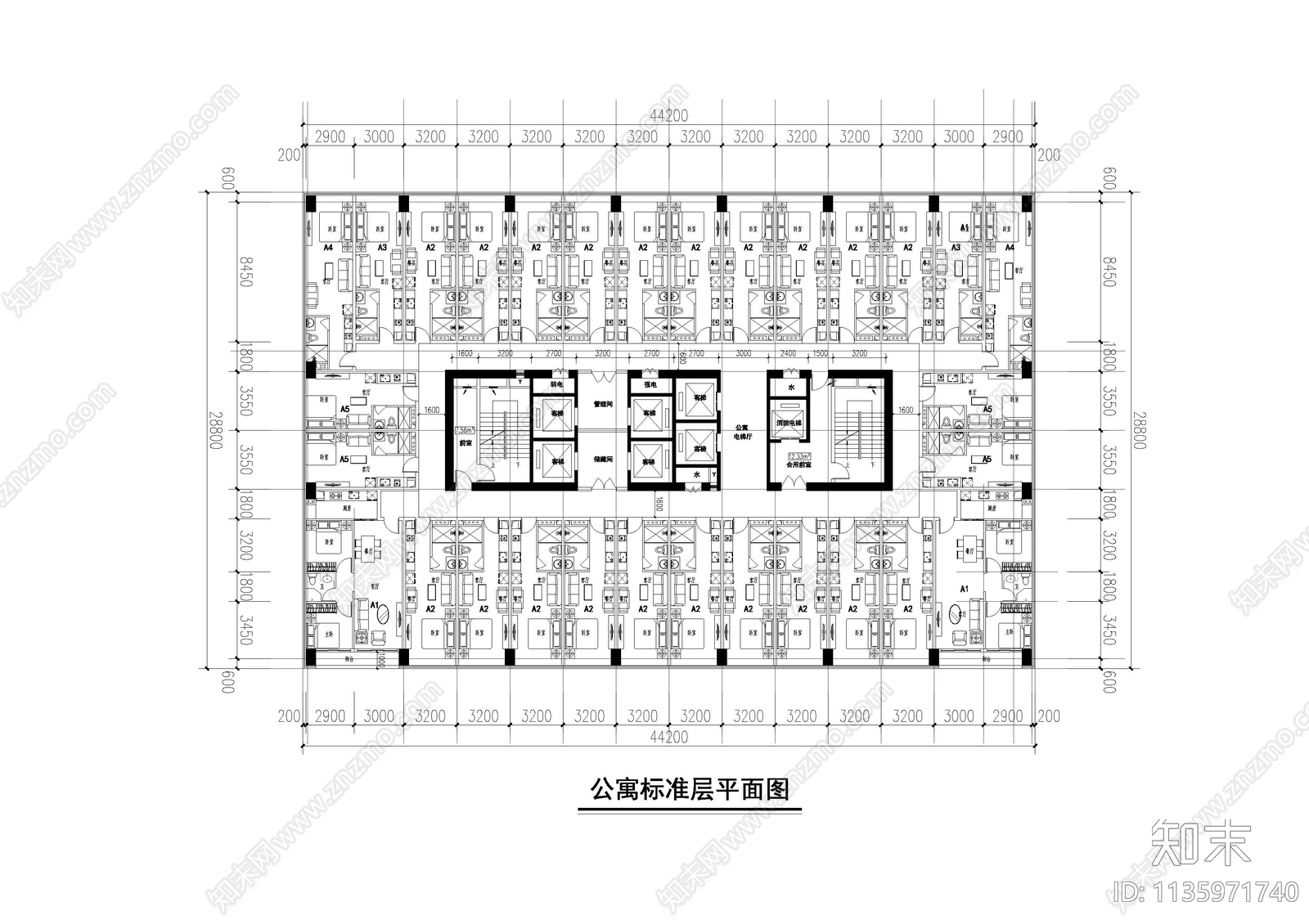 办公楼室内平面布置图施工图下载【ID:1135971740】