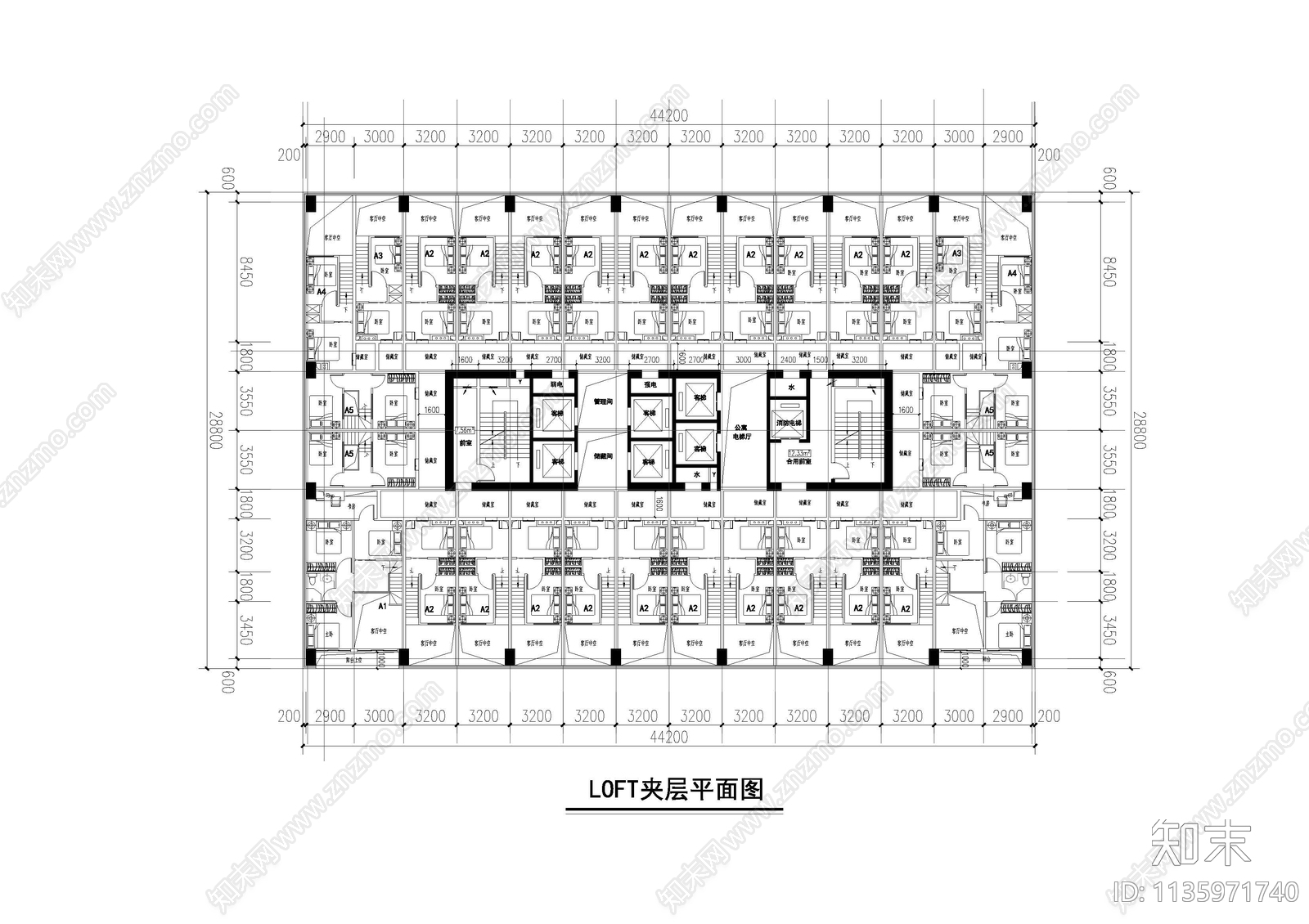 办公楼室内平面布置图施工图下载【ID:1135971740】