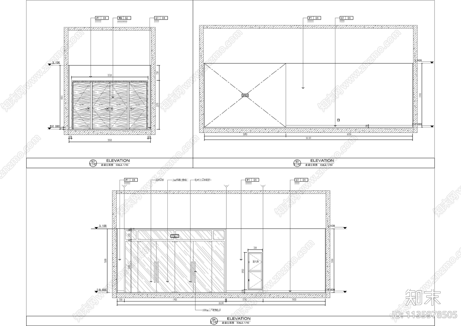 后勤公共卫生间cad施工图下载【ID:1135978505】