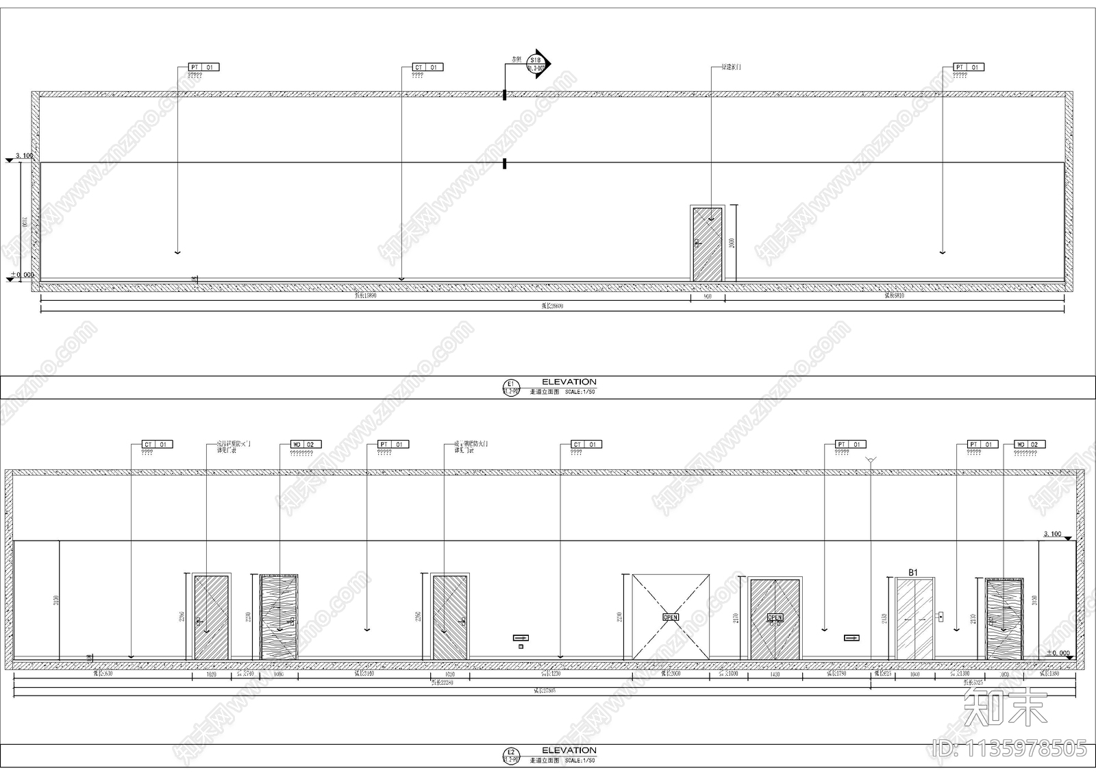 后勤公共卫生间cad施工图下载【ID:1135978505】