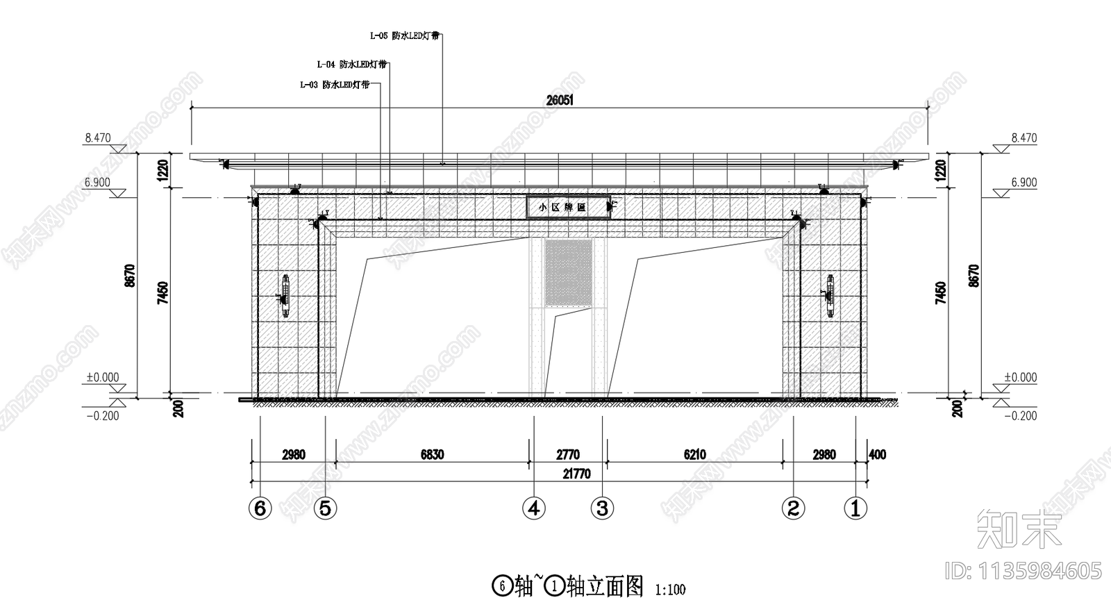 小区大门亮化加时控线路系统图cad施工图下载【ID:1135984605】