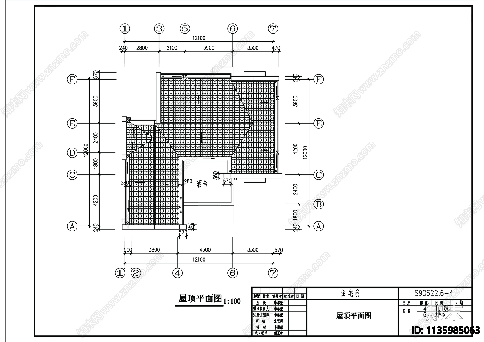 别墅建筑cad施工图下载【ID:1135985063】