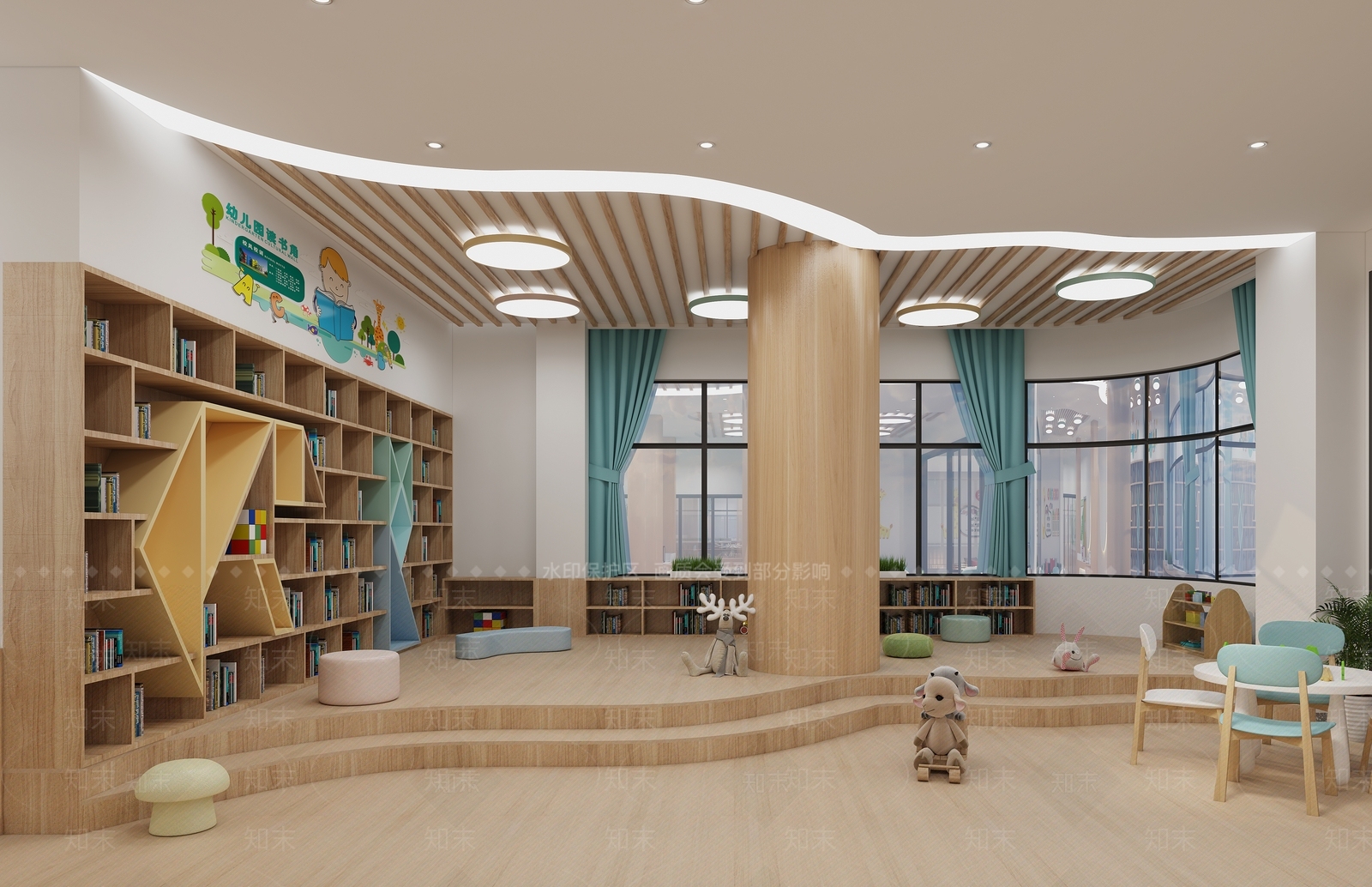 现代幼儿园前台3D模型下载【ID:1135985201】