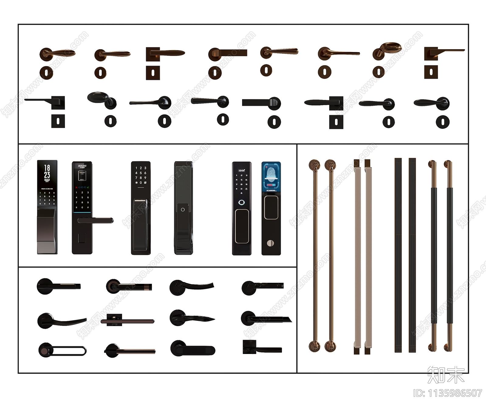 现代门把手SU模型下载【ID:1135986507】