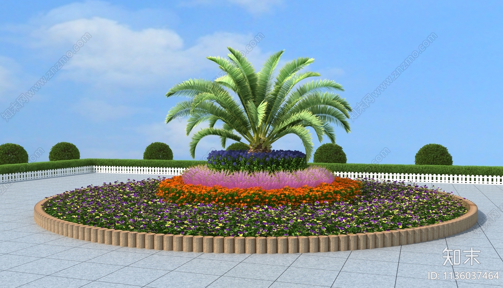 花坛3D模型下载【ID:1136037464】