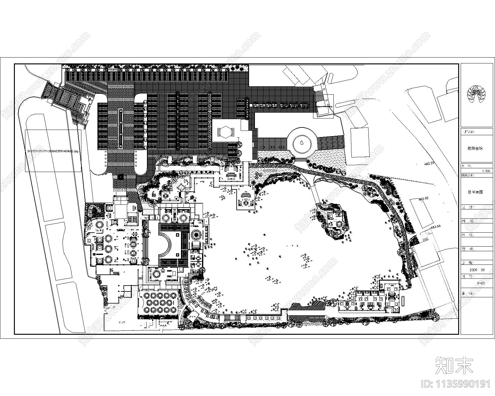 别墅区景观平面图施工图下载【ID:1135990191】