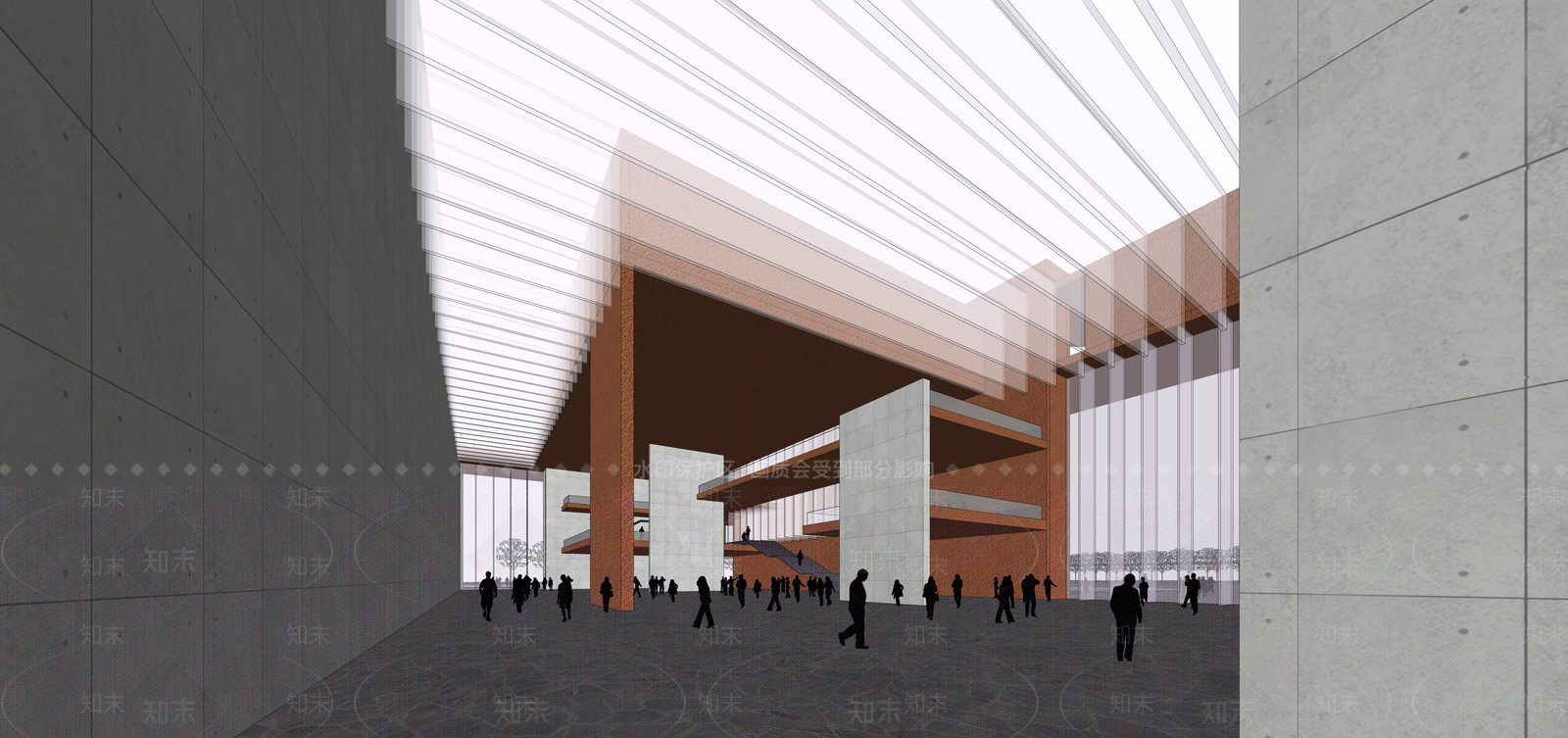 展览馆建筑SU模型精品下载_SketchUp模型_知末网