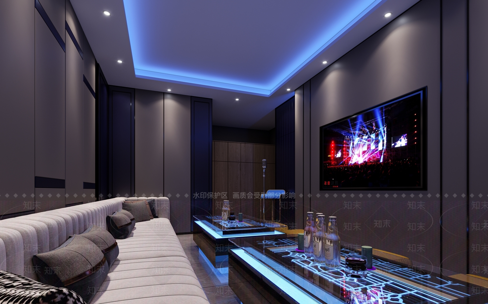 现代KTV包厢3D模型下载【ID:1135992964】