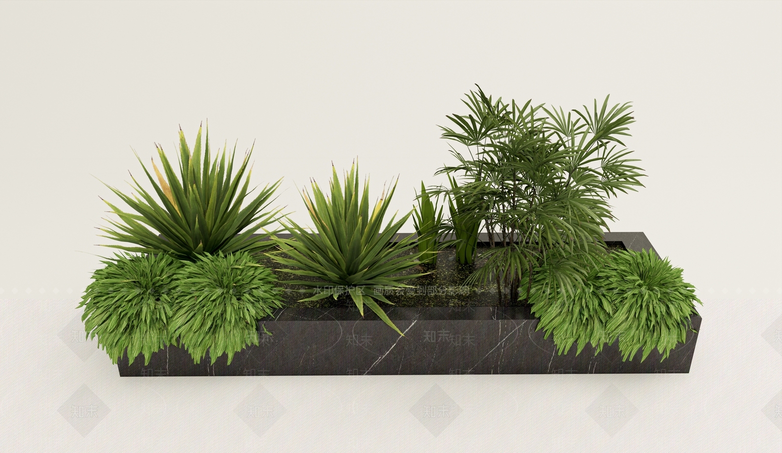 树池花池植物组合SU模型下载【ID:1135993323】