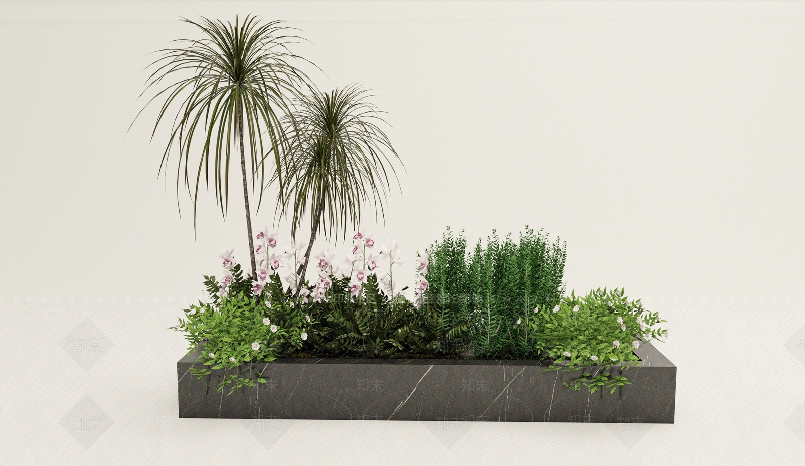 花池树池植物组合SU模型下载【ID:1135993491】