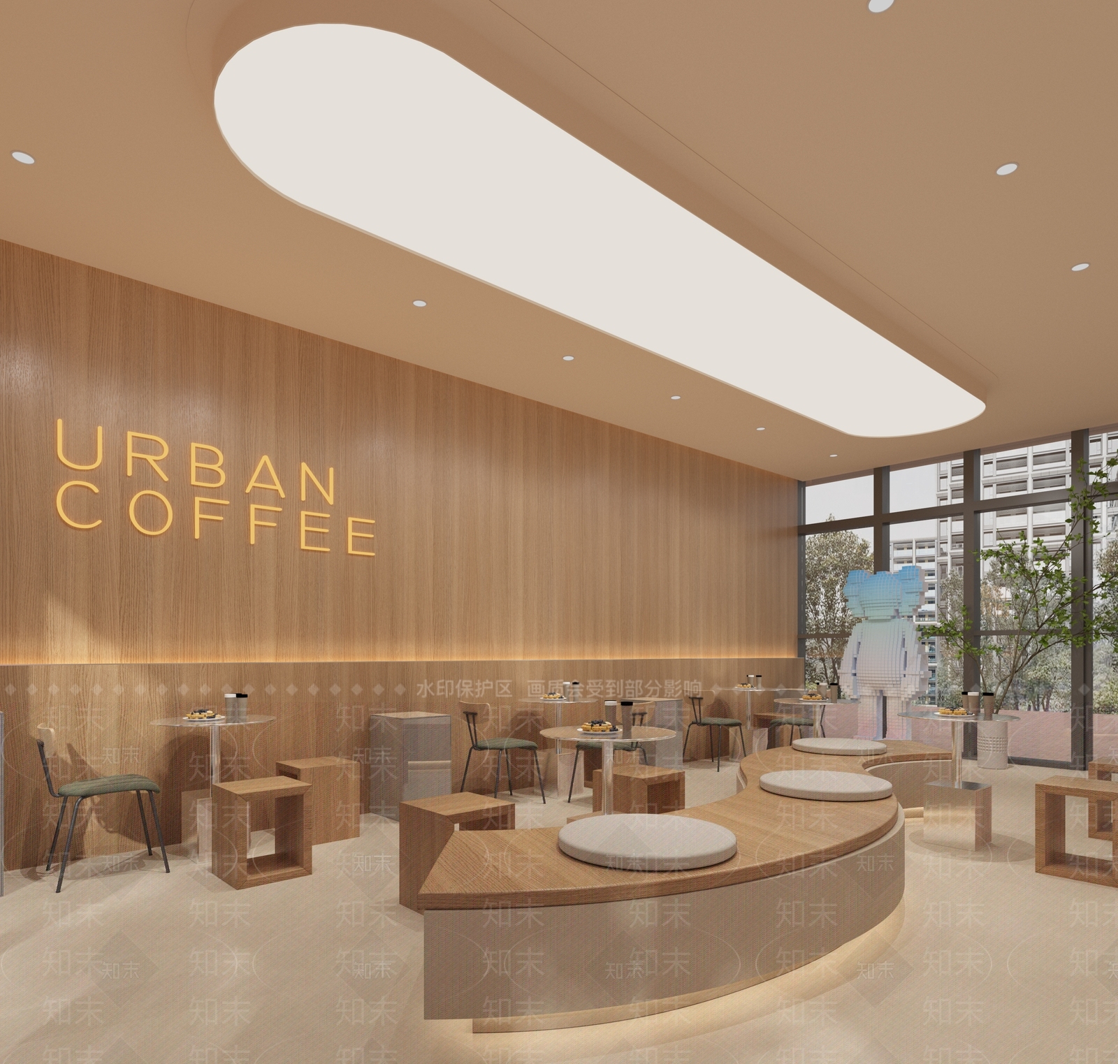 现代奶茶店3D模型下载【ID:1135994734】