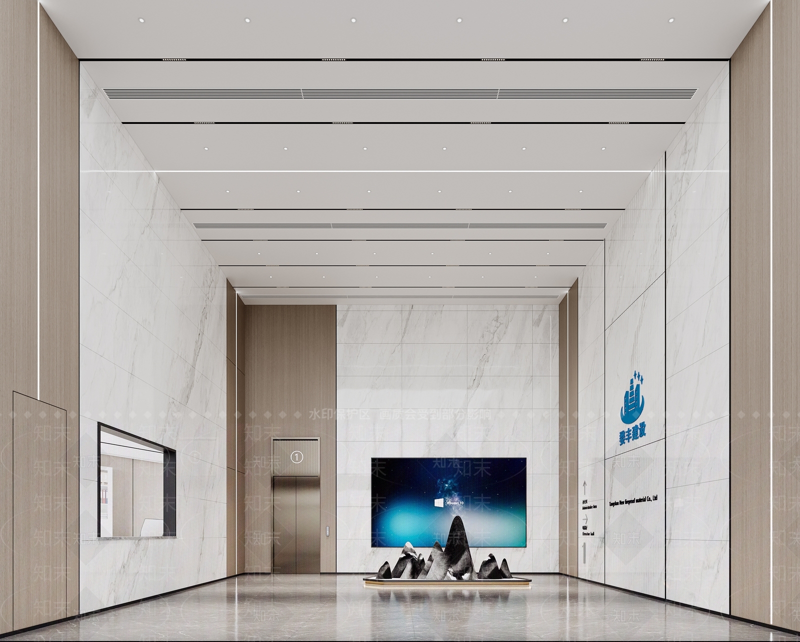 现代公司大堂3D模型下载【ID:1135999268】