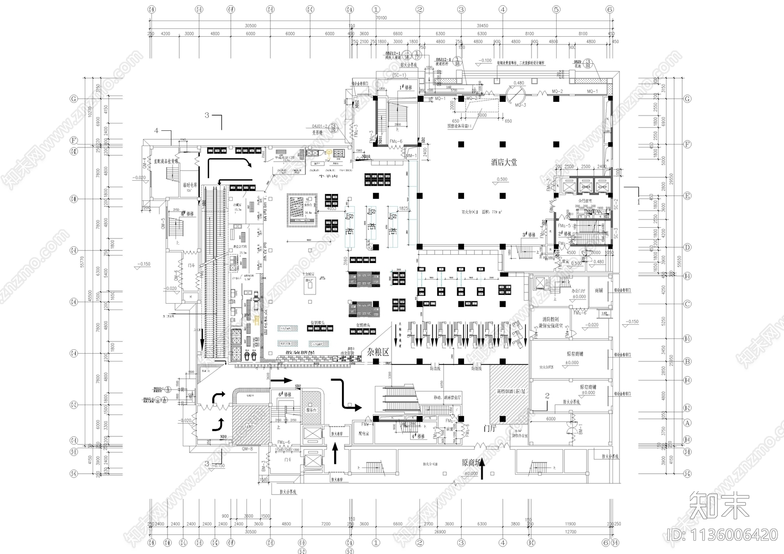 87套超市商场布局施工图下载【ID:1136006420】