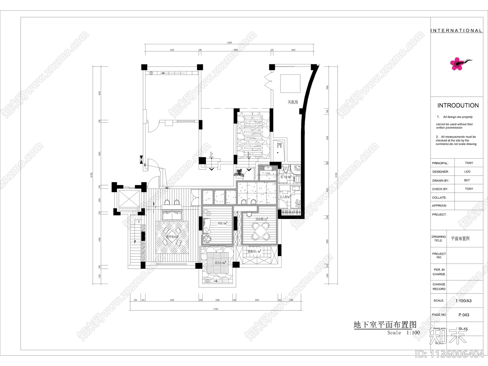 东南亚风格两层别墅cad施工图下载【ID:1136006404】