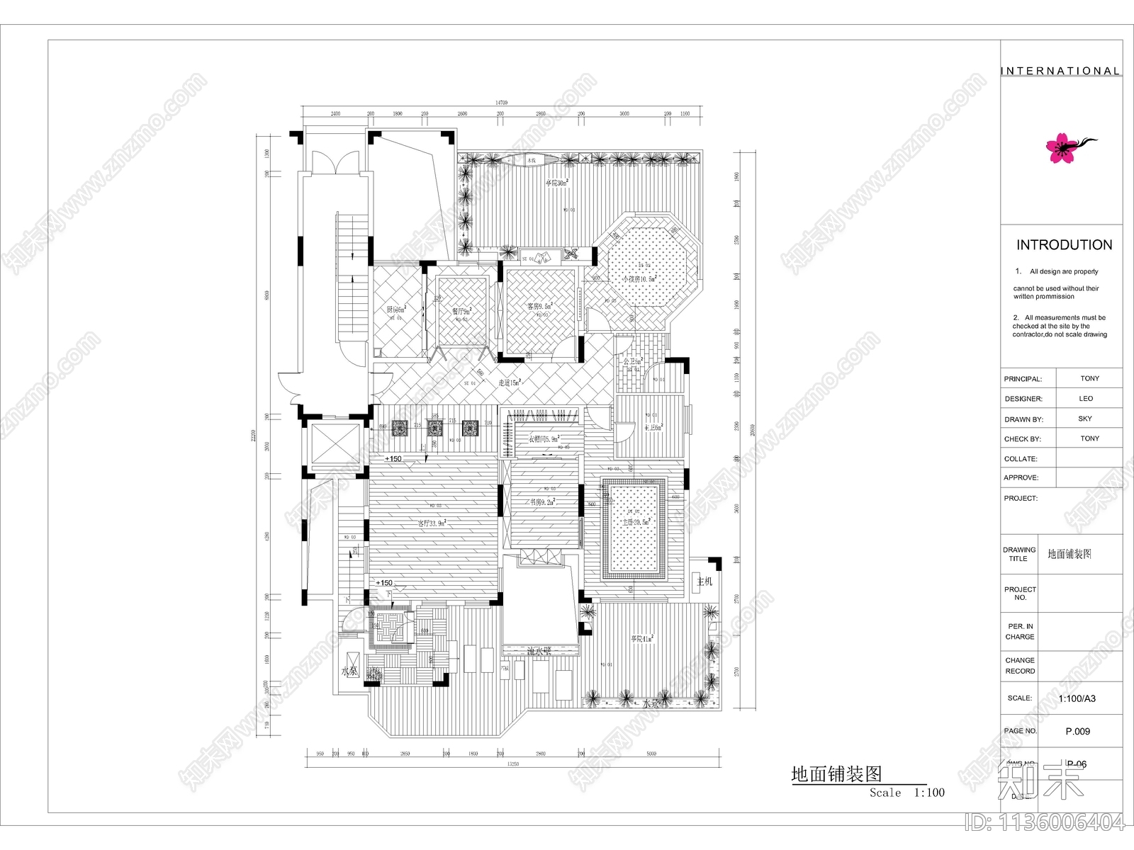 东南亚风格两层别墅cad施工图下载【ID:1136006404】