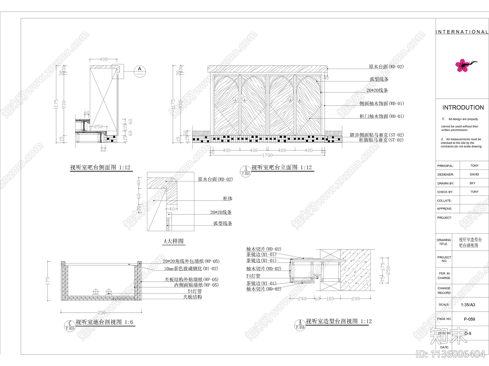 东南亚风格两层别墅cad施工图下载【ID:1136006404】