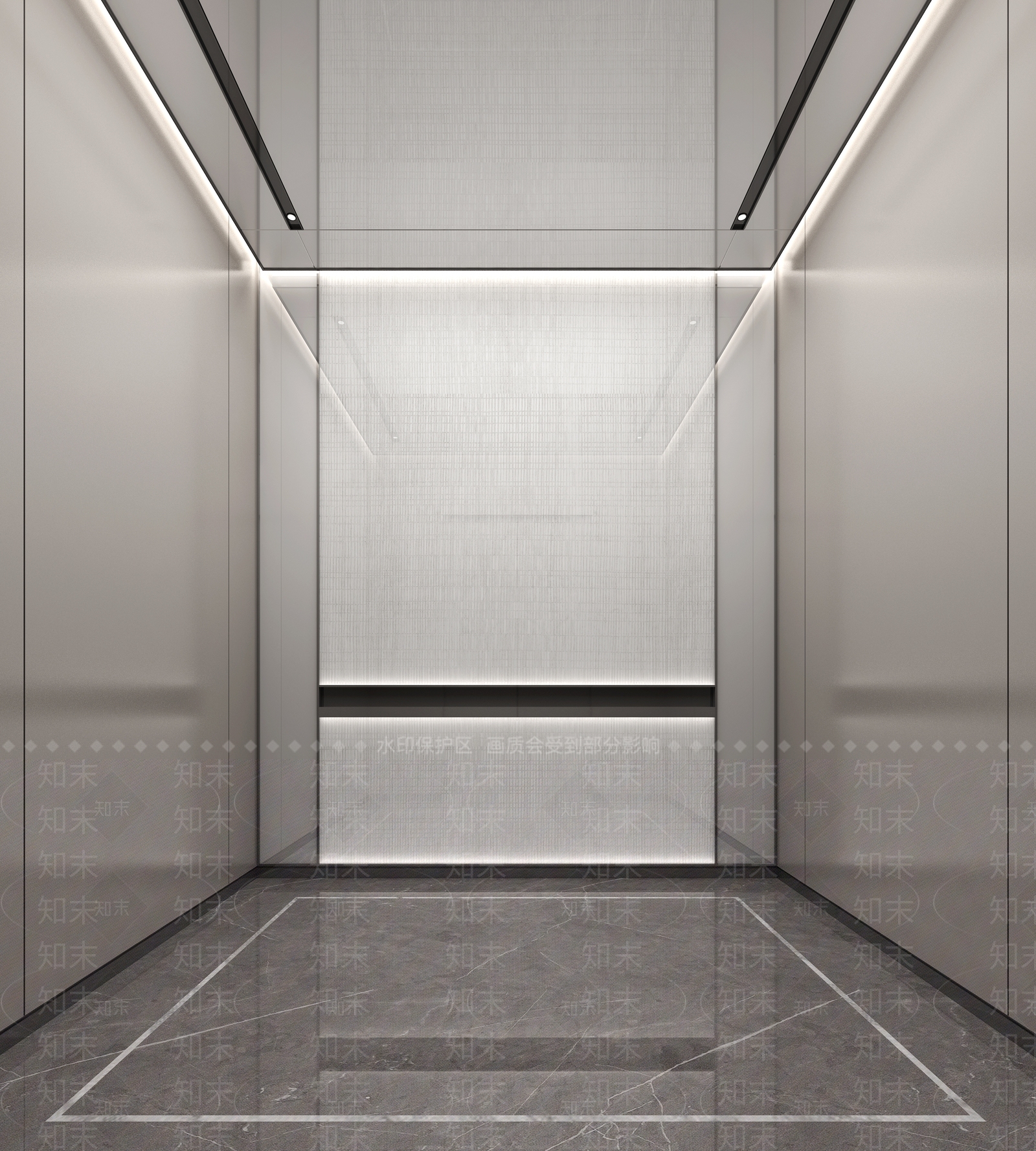 现代电梯轿厢3D模型下载【ID:1136007224】