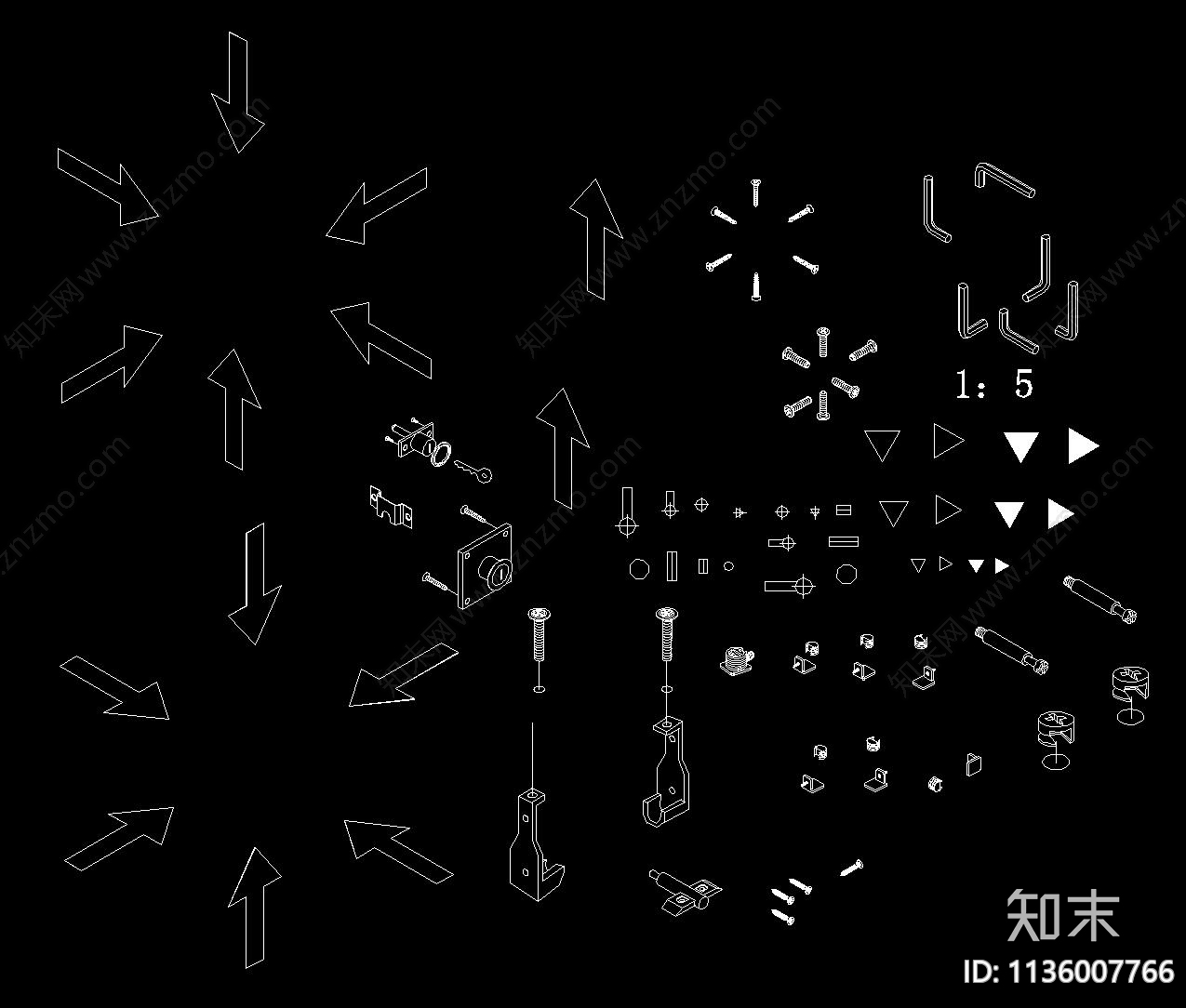 五金CAD图库cad施工图下载【ID:1136007766】