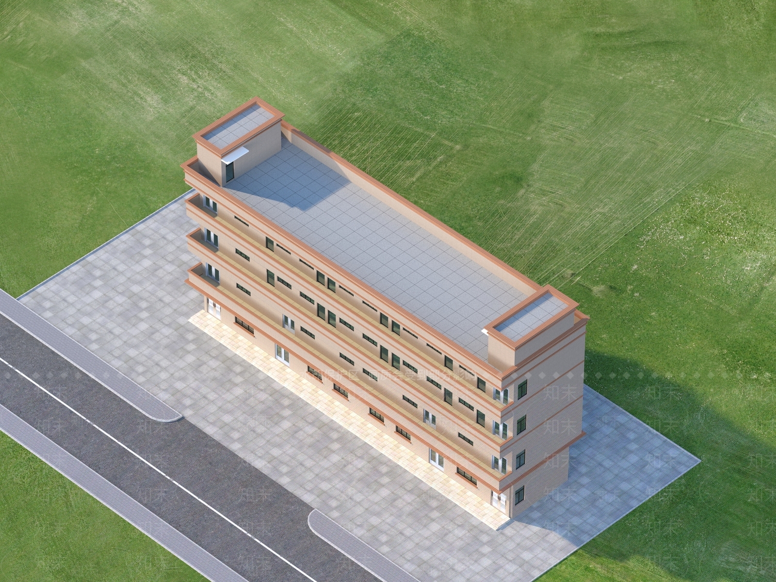 现代工业厂房3D模型下载【ID:1136012330】