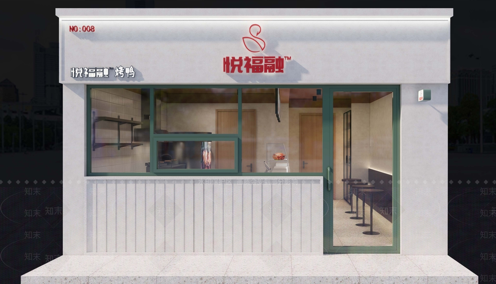 现代烤鸭店铺SU模型下载【ID:1136172400】