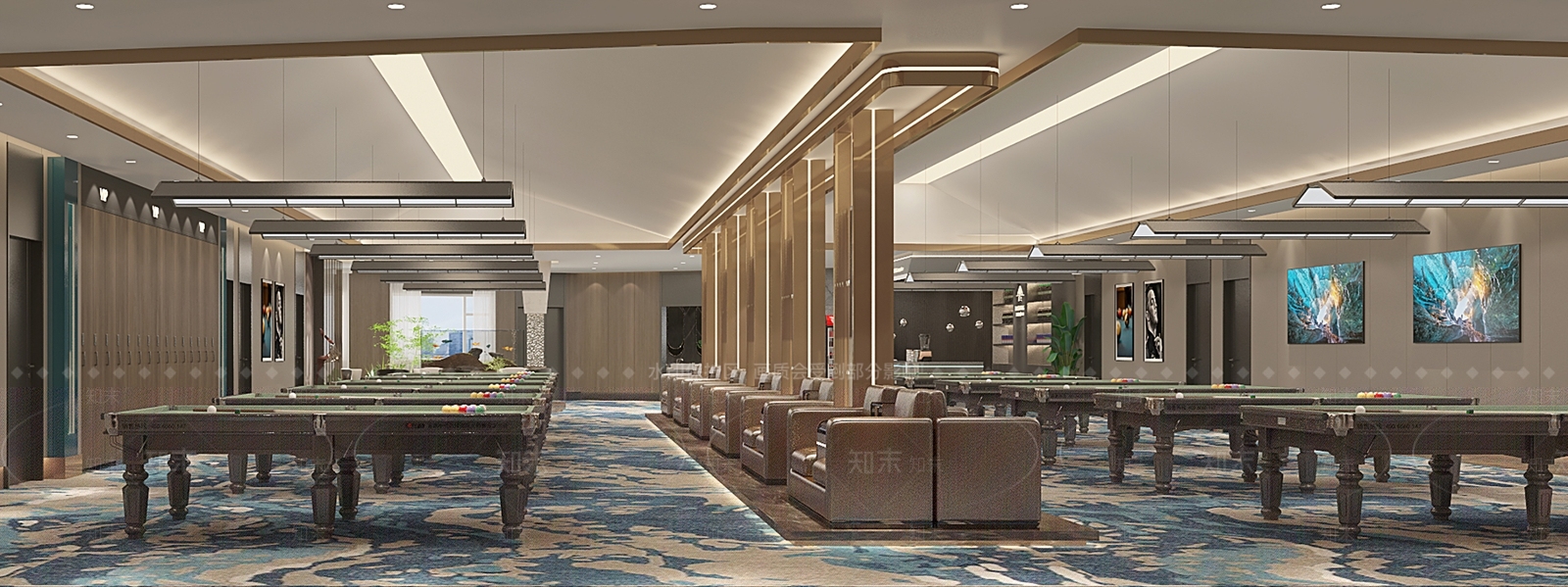 现代台球室3D模型下载【ID:1136022198】