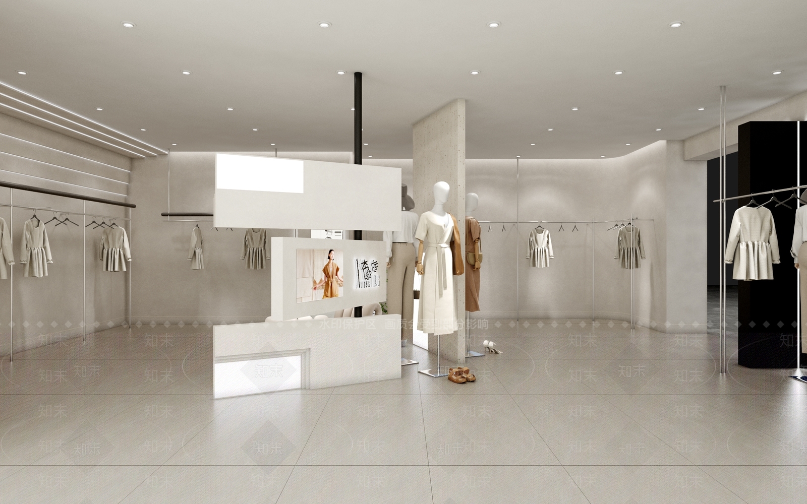 现代服装鞋店3D模型下载【ID:1136028830】