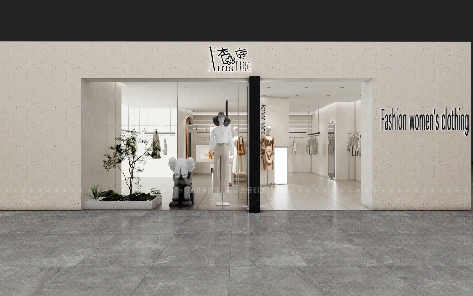 现代服装鞋店3D模型下载【ID:1136028830】