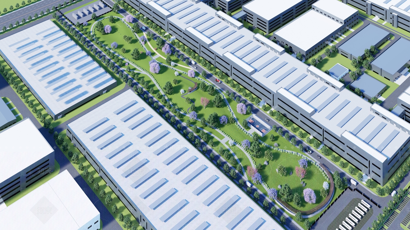 现代景观公园SU模型下载【ID:1136180271】