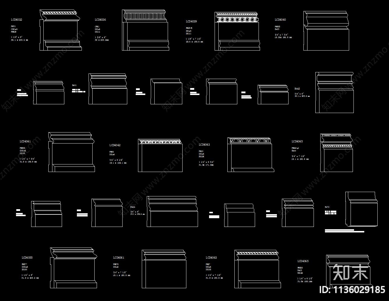 雕花石膏线木线壁炉施工图下载【ID:1136029185】