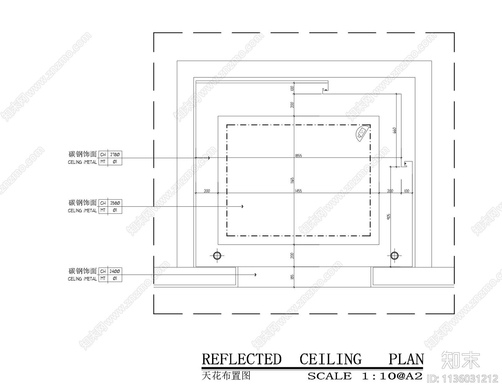 电梯轿厢平立剖做法详图cad施工图下载【ID:1136031212】