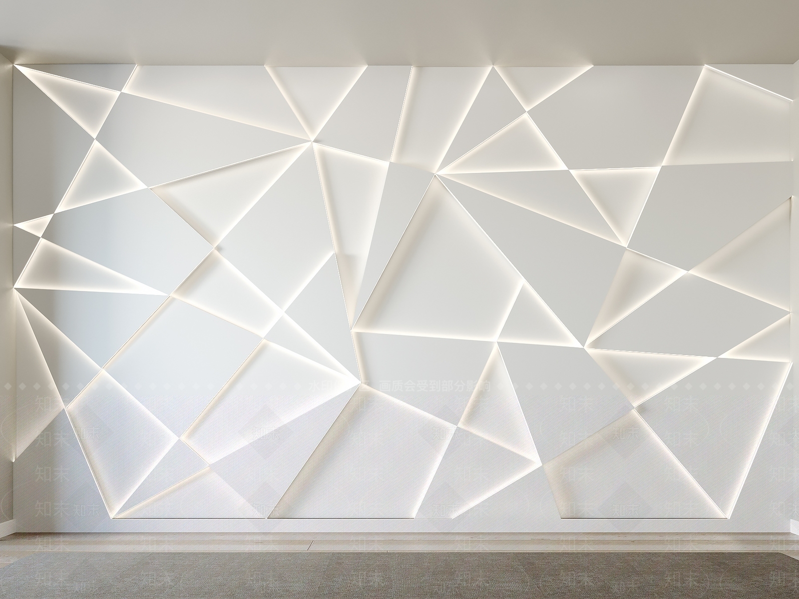 现代背景造型墙3D模型下载【ID:1136043768】