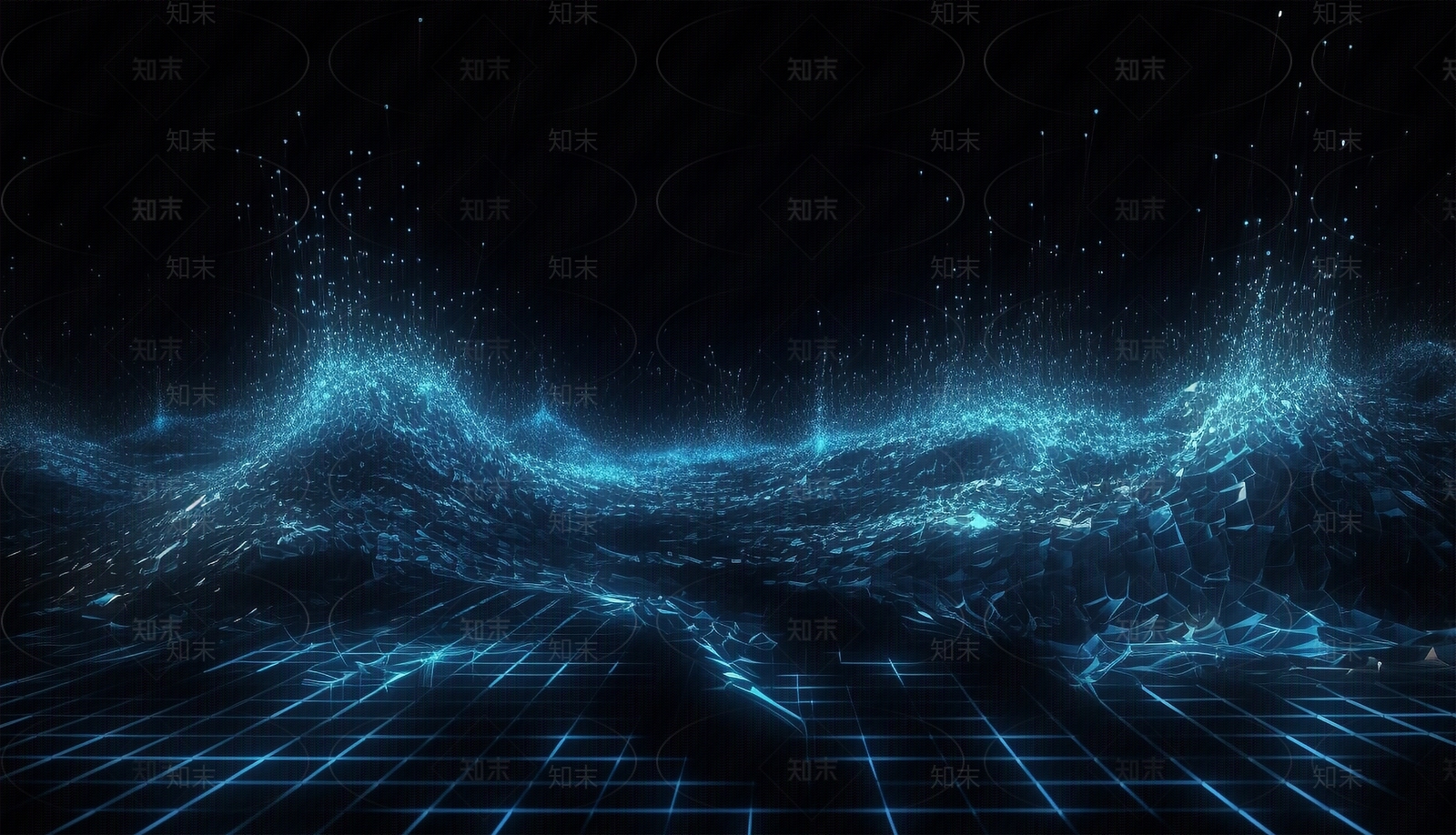 蓝色线条科技场景贴图下载【ID:1136045879】