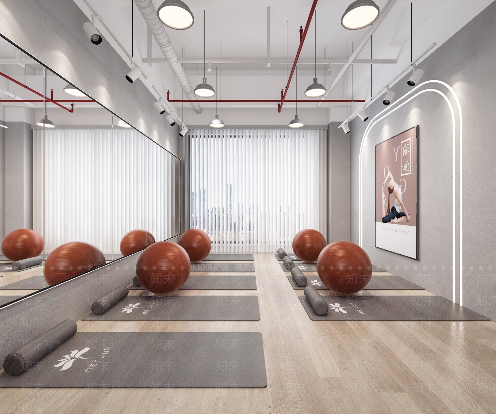 现代瑜伽馆3D模型下载【ID:1136050285】