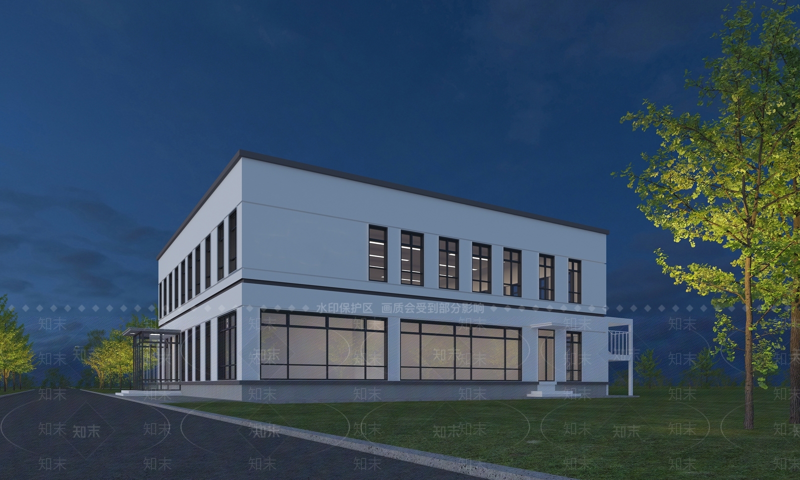 现代厂房3D模型下载【ID:1136052755】
