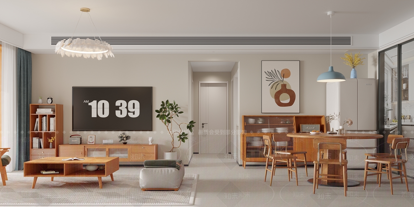 北欧家居客厅3D模型下载【ID:1221901363】