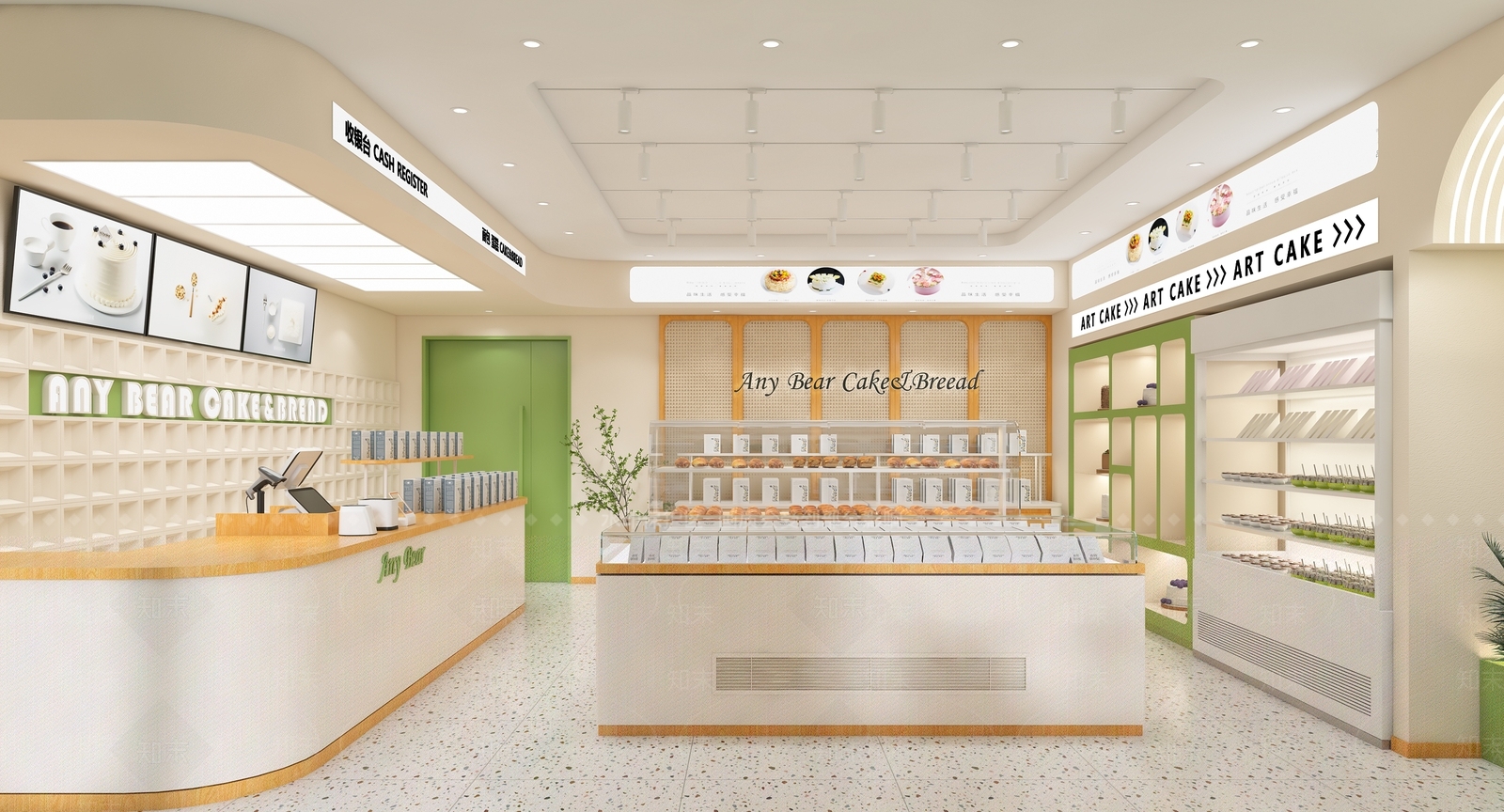 现代甜品面包店3D模型下载【ID:1136053107】